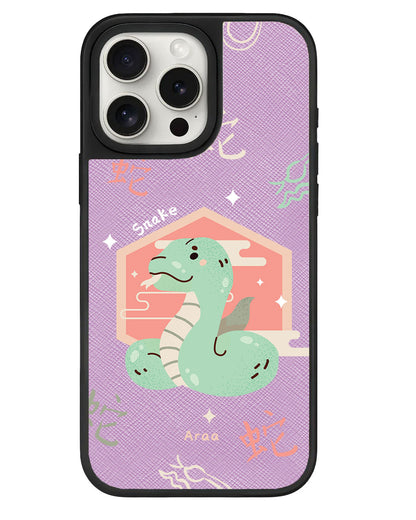 iPhone Leather Grip - Snake (Shio / Chinese Zodiac)