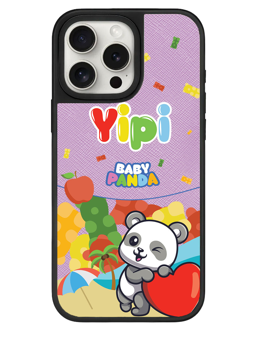 iPhone Leather Grip Case - Yipi Baby Panda