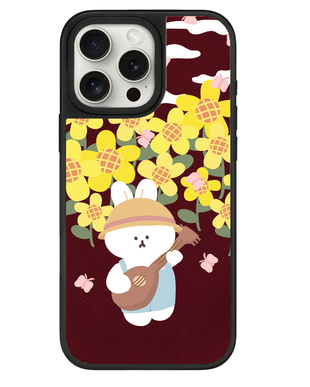 iPhone Leather Grip - Bunny Ukulele