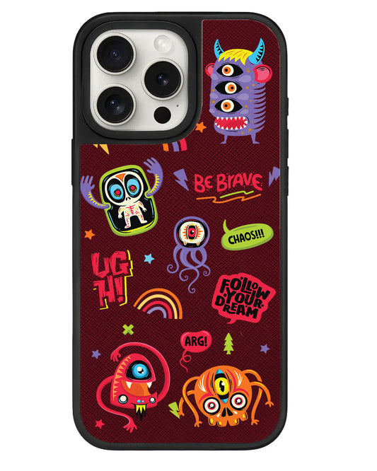 iPhone Leather Grip - Baby Monster Holo