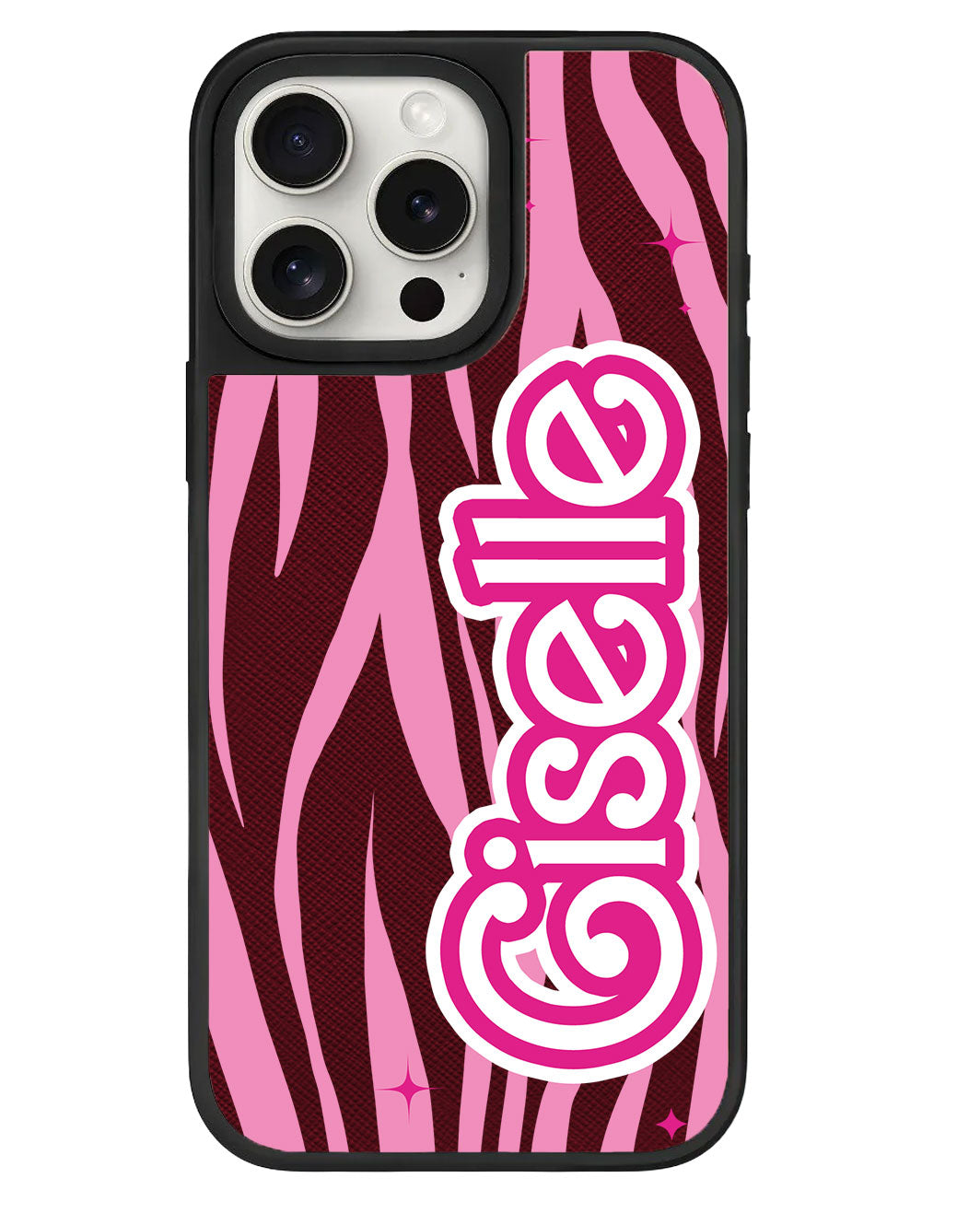 iPhone Leather Grip - Barbie Zebra Pattern