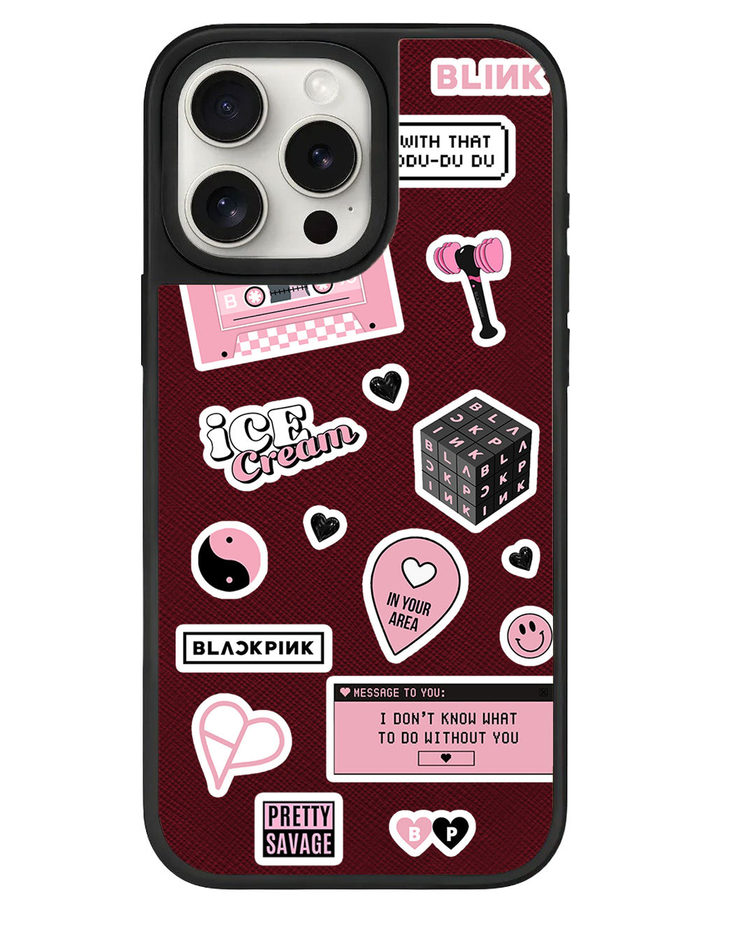 iPhone Leather Grip Case - Blackpink Sticker Pack