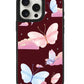 iPhone Leather Grip Case - Butterfly & Clouds