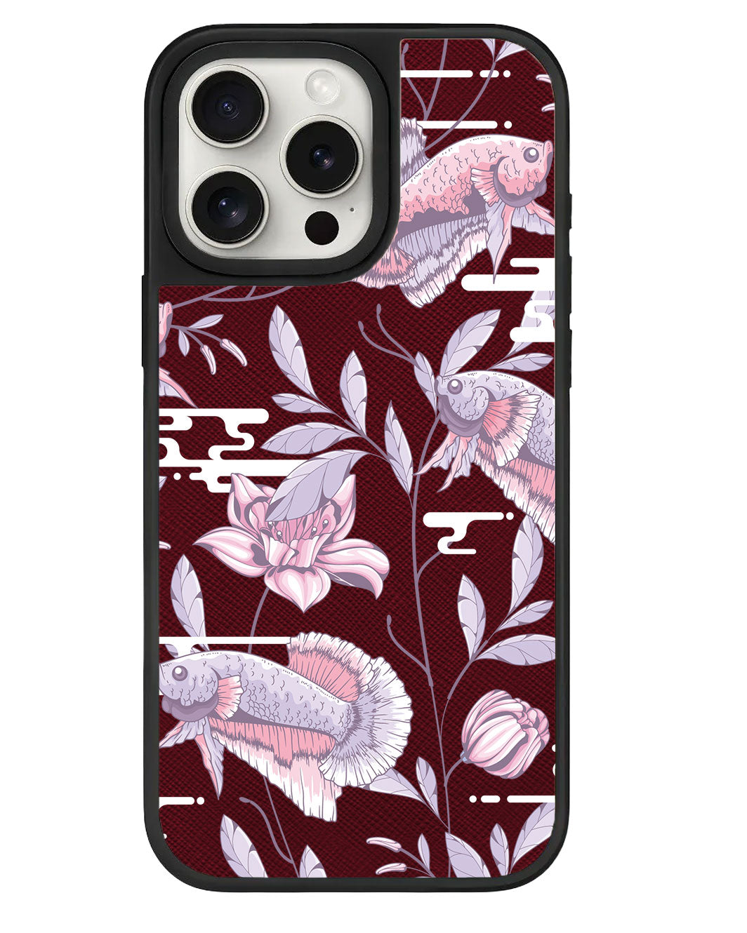 iPhone Leather Grip - Fish & Floral 1.0