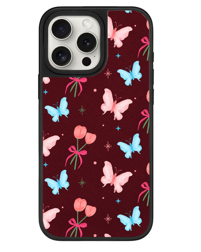 iPhone Leather Grip - Coquette Butterfly