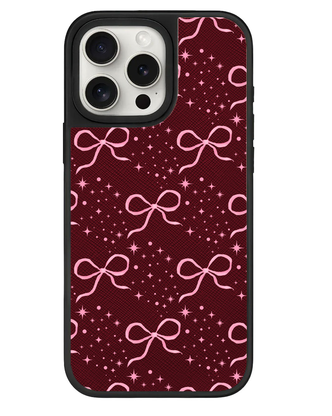 iPhone Leather Grip - Coquette Glittery Bow