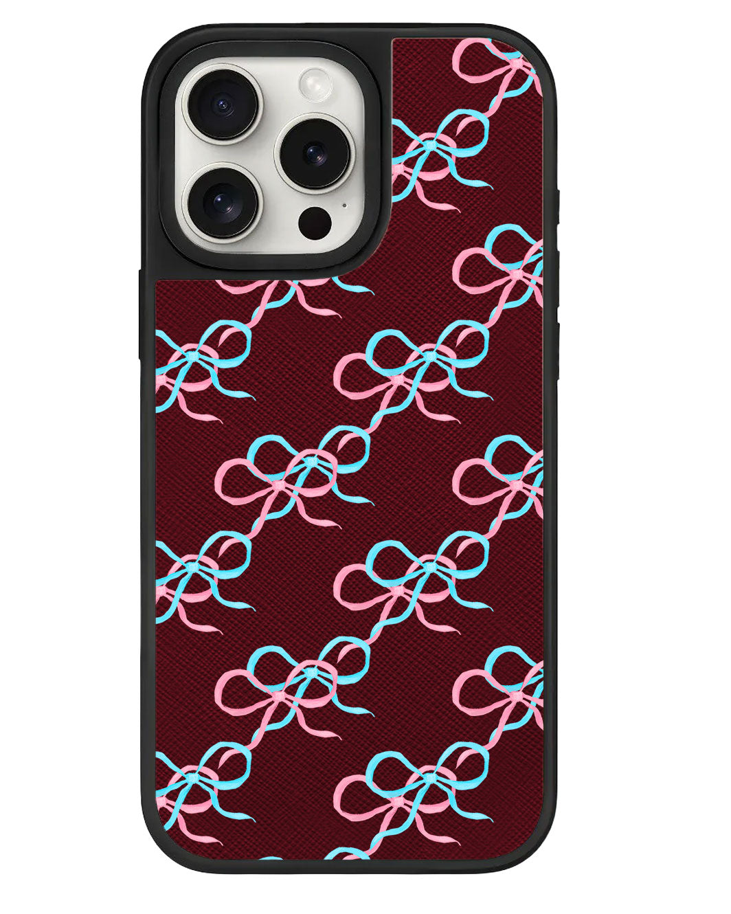 iPhone Leather Grip - Coquette Overlap Bow