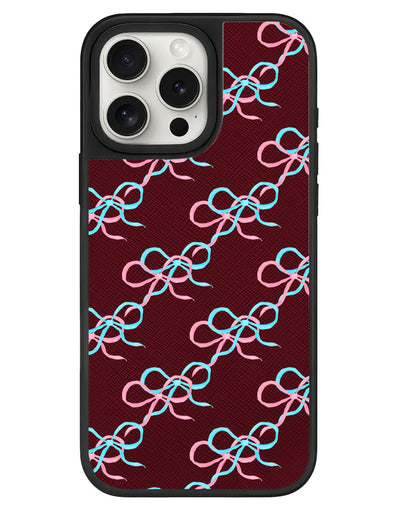 iPhone Leather Grip - Coquette Overlap Bow
