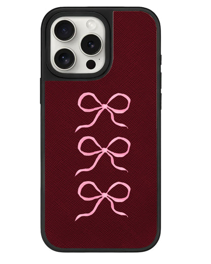 iPhone Leather Grip - Coquette Triple Bow