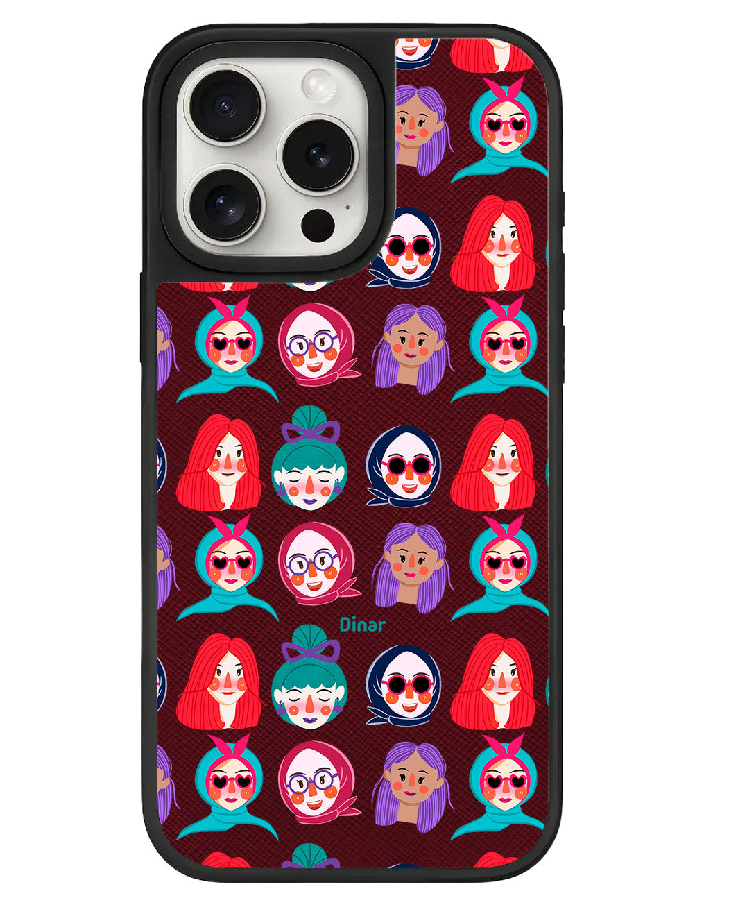 iPhone Leather Grip Case - Cute Sweety Faces