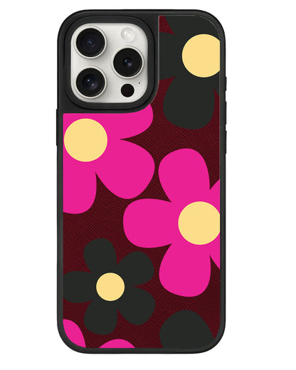 iPhone Leather Grip - Daisy Hot Pink