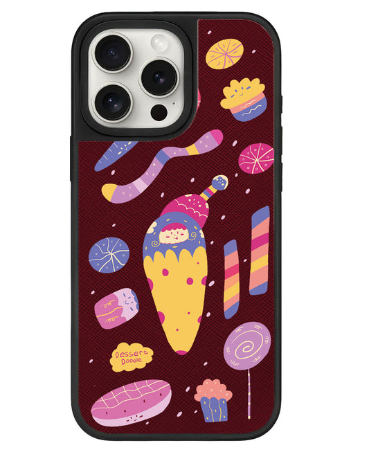 iPhone Leather Grip - Dessert Doodle