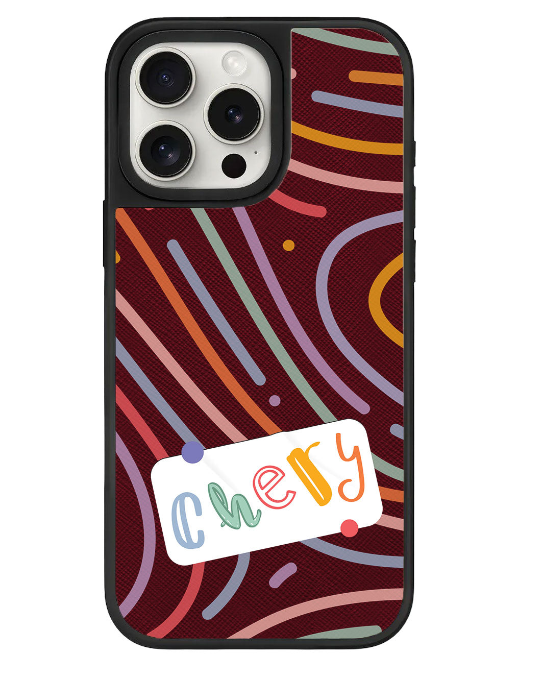 iPhone Leather Grip - Doodle Monogram 2.0