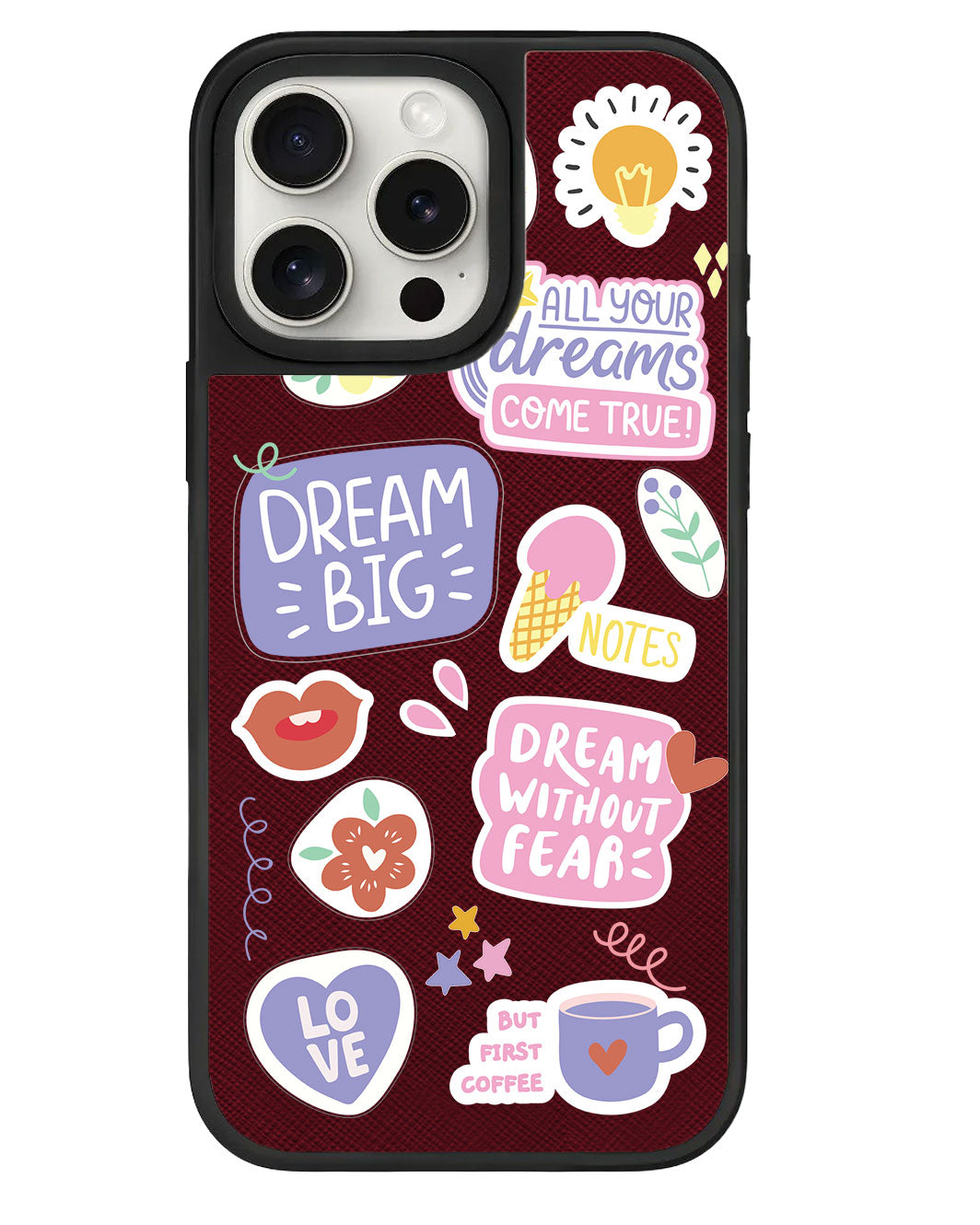 iPhone Leather Grip Case - Dream Sticker Pack