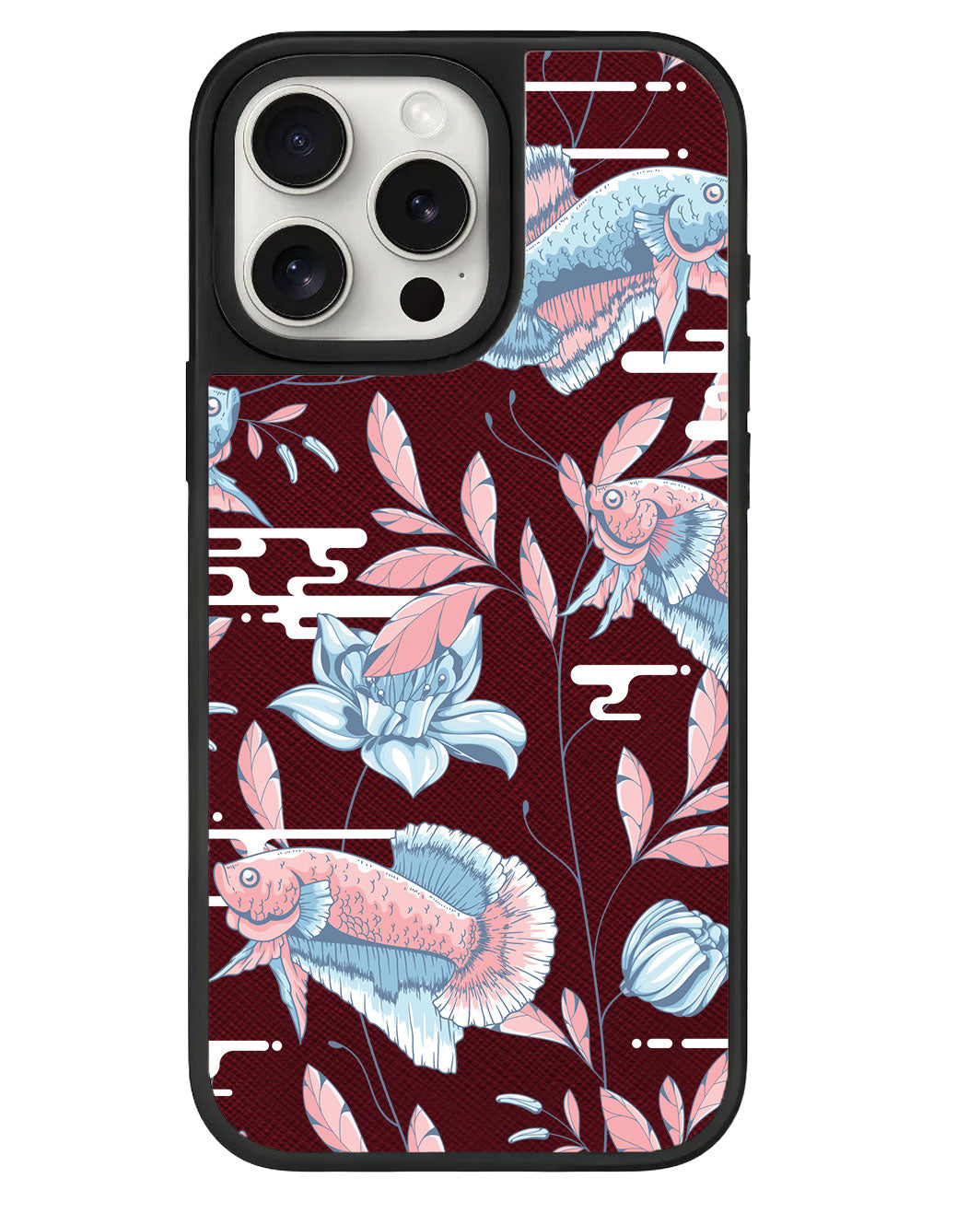 iPhone Leather Grip - Fish & Floral 3.0