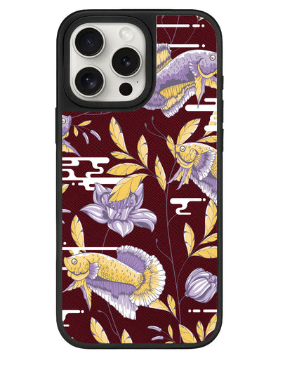 iPhone Leather Grip - Fish & Floral 5.0