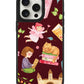 iPhone Leather Grip Case - Fairy Cat