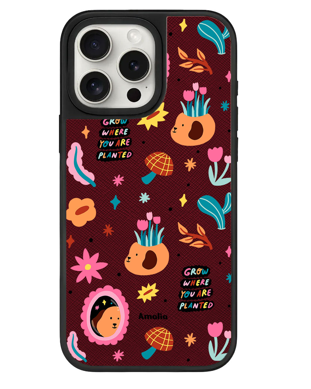 iPhone Leather Grip - Grow and Bloom