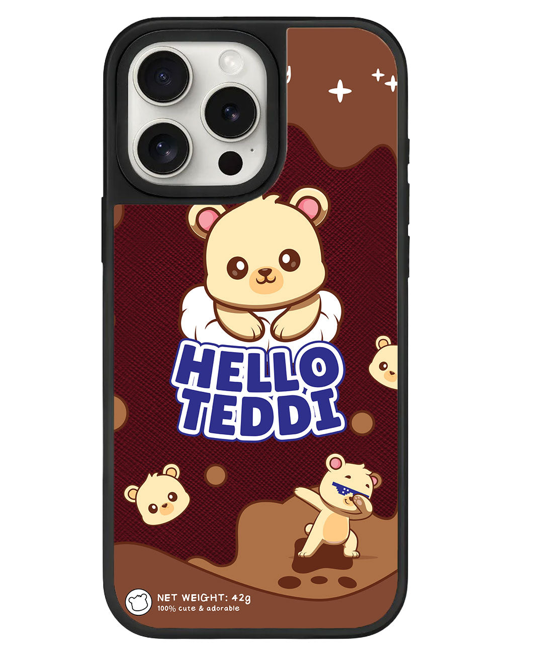 iPhone Leather Grip - Hello Teddy 1.0