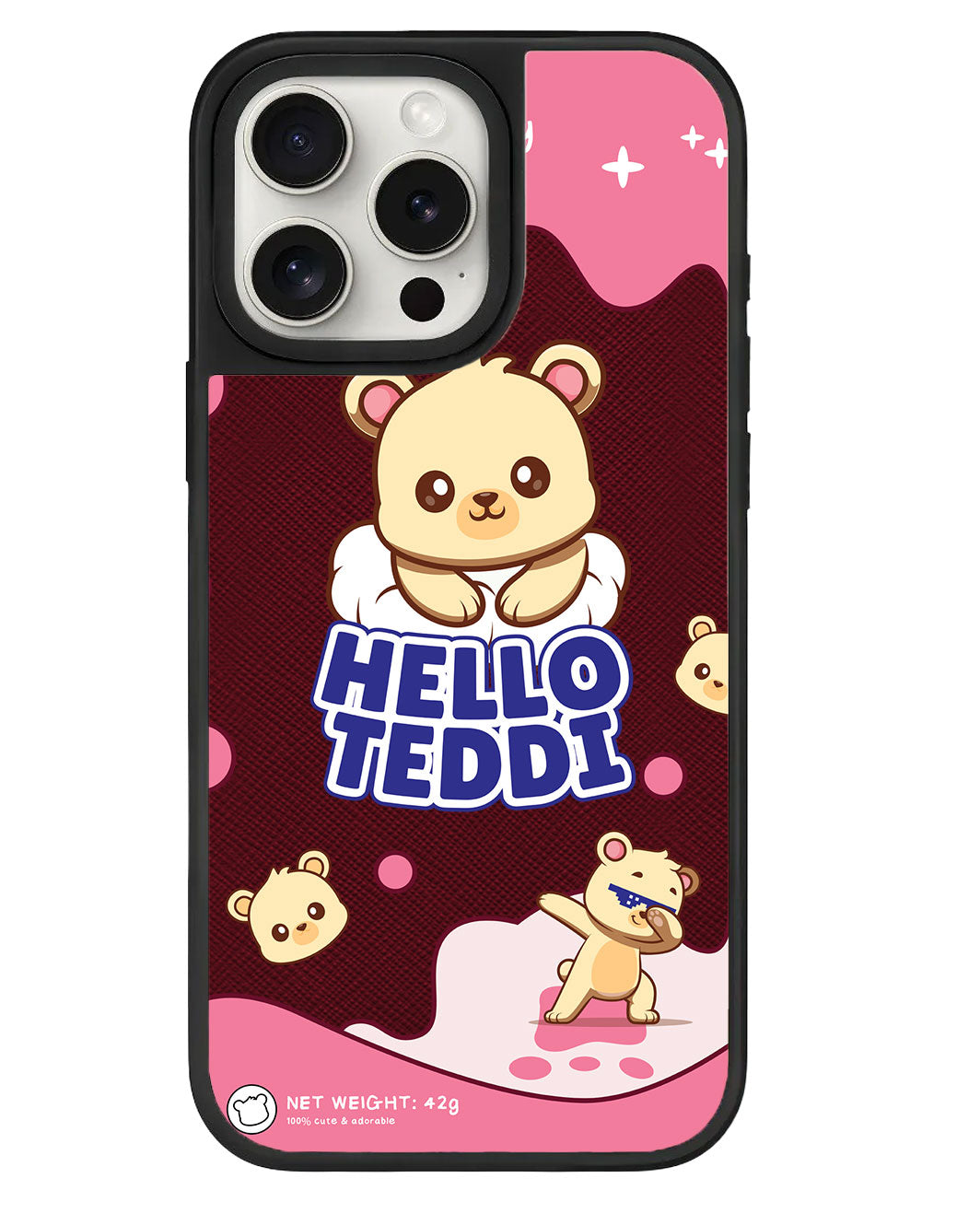 iPhone Leather Grip - Hello Teddy 2.0