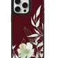 iPhone Leather Grip Case - Green Mint Lily