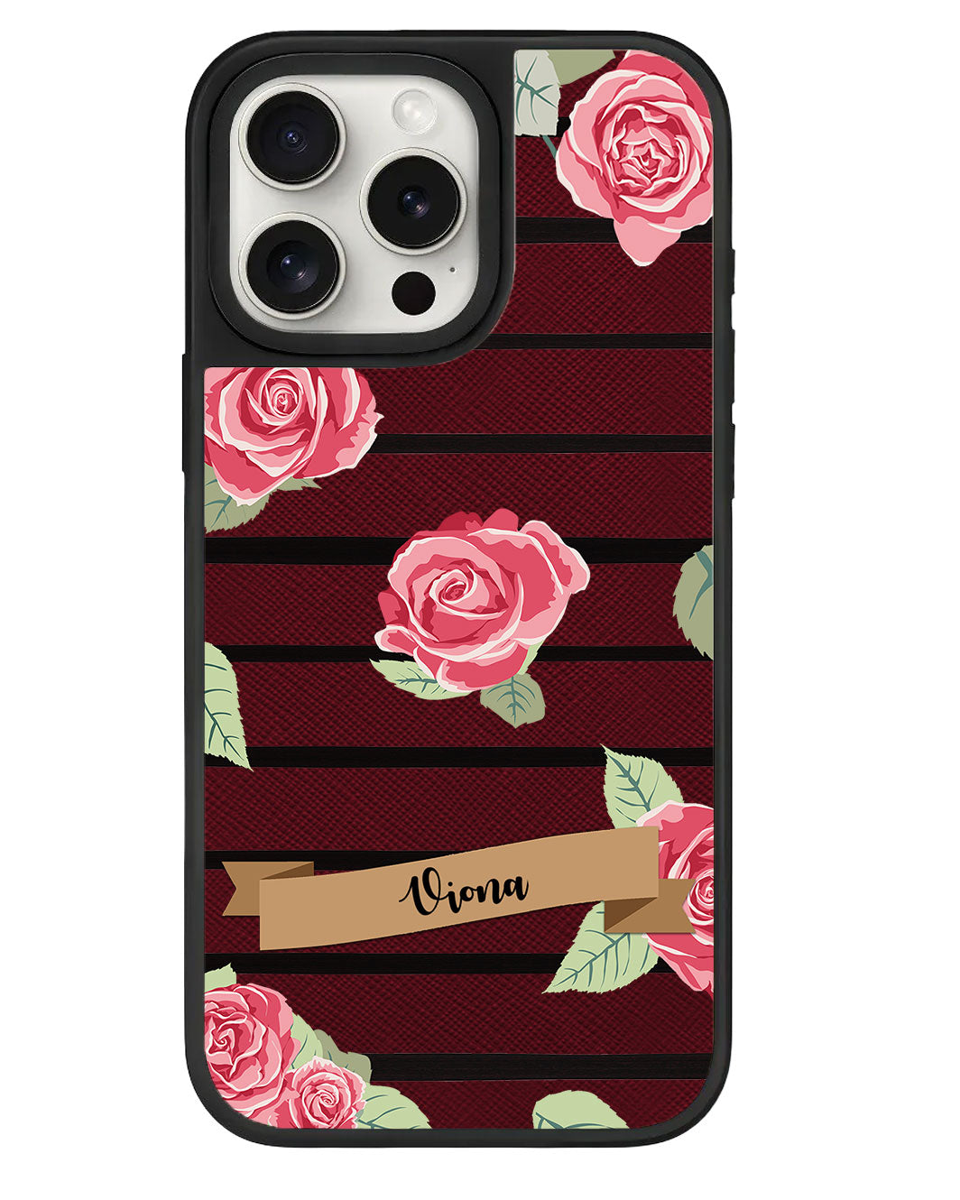 iPhone Leather Grip Case - Rose