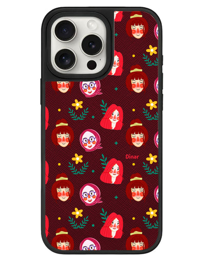 iPhone Leather Grip - Lovely Faces