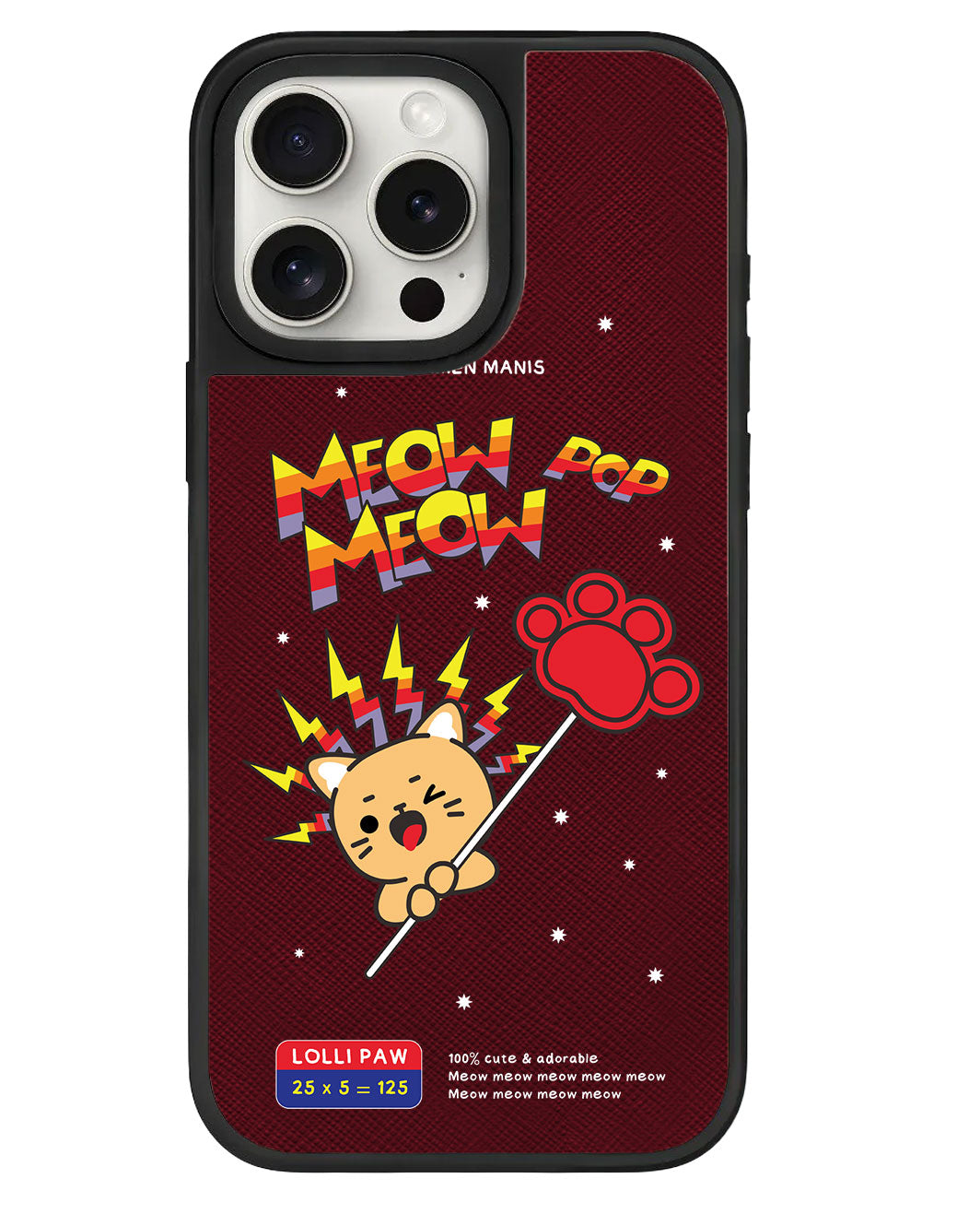 iPhone Leather Grip - Meow Pop 2.0