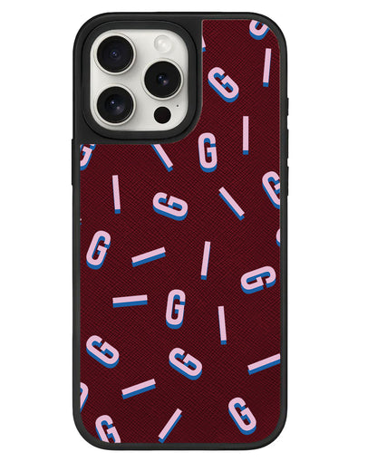 iPhone Leather Grip - CUSTOM MONOGRAM 1.0 Cotton Candy