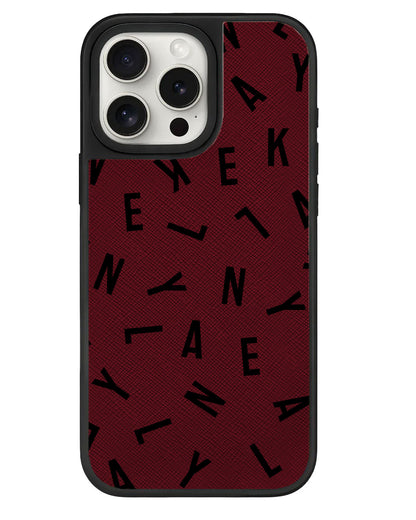 iPhone Leather Grip - CUSTOM MONOGRAM 1.0 Noir