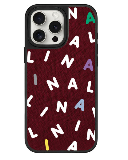 iPhone Leather Grip - CUSTOM MONOGRAM 2.0 White