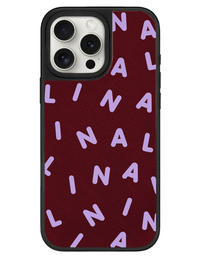 iPhone Leather Grip - CUSTOM MONOGRAM 2.0 LIlac