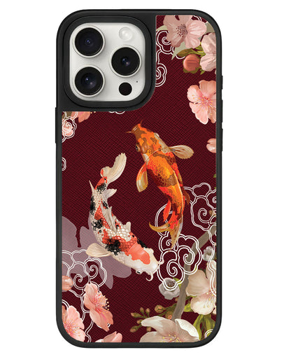 iPhone Leather Grip - Oil Painting Koi