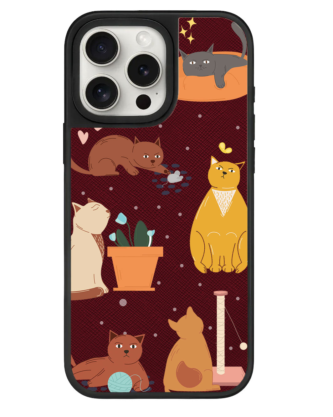 iPhone Leather Grip Case - Playful Cat 1.0