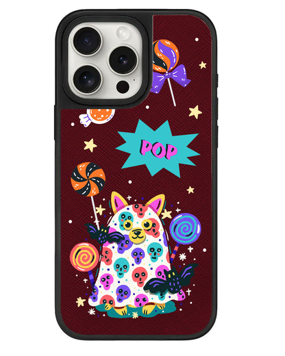 iPhone Leather Grip - Puppy Monster