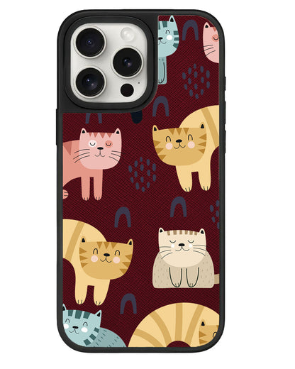iPhone Leather Grip - Rainbow Meow 1.0