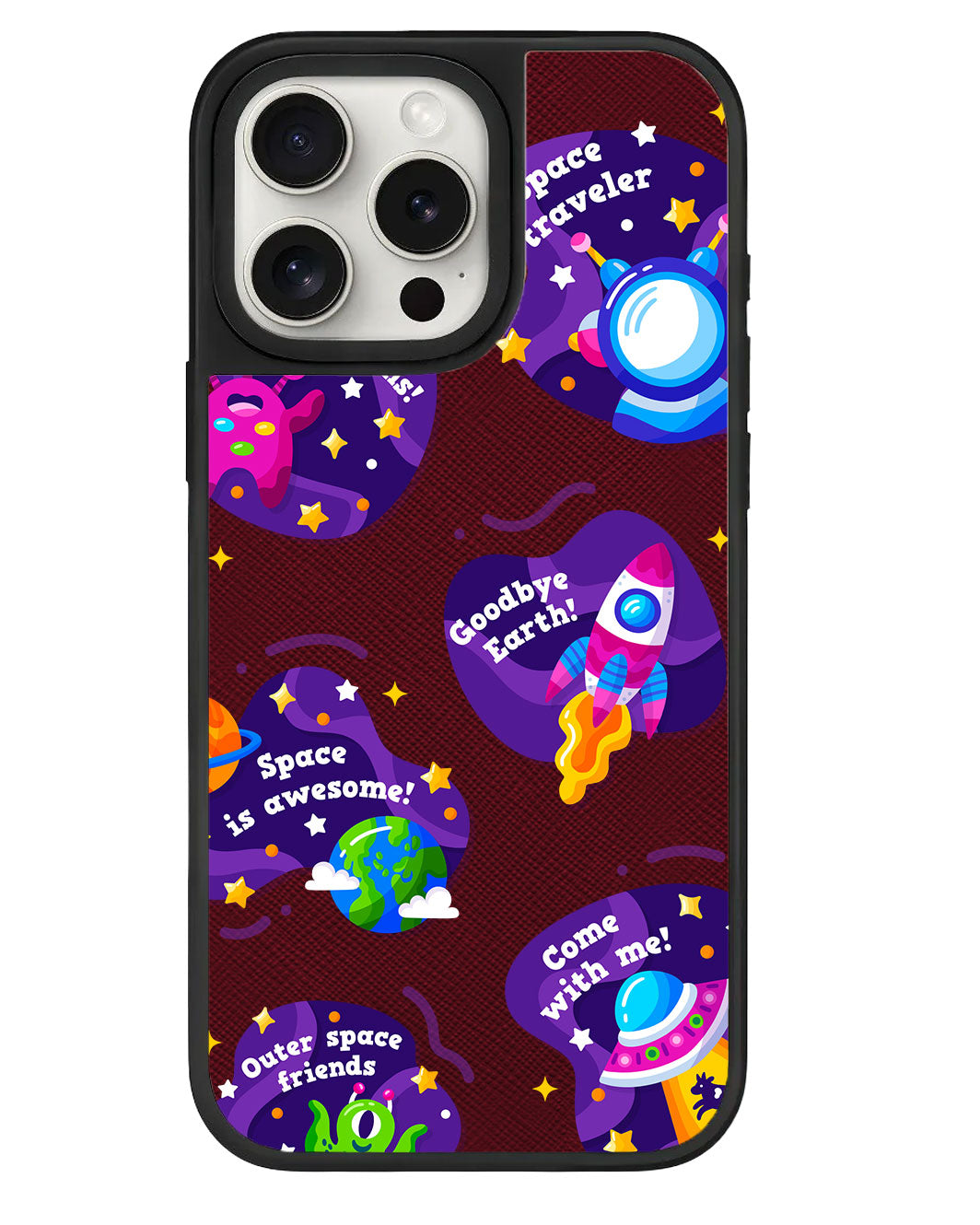 iPhone Leather Grip - Space Traveller