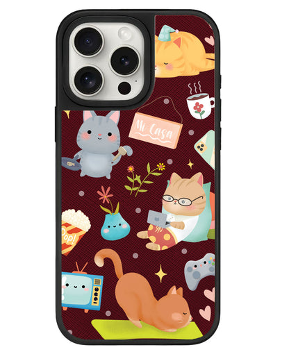 iPhone Leather Grip - Stay Home