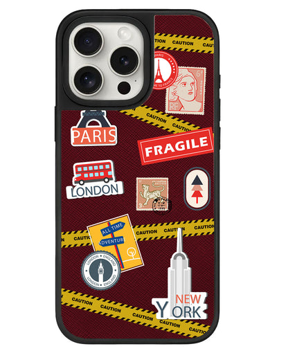 iPhone Leather Grip - Travel Sticker