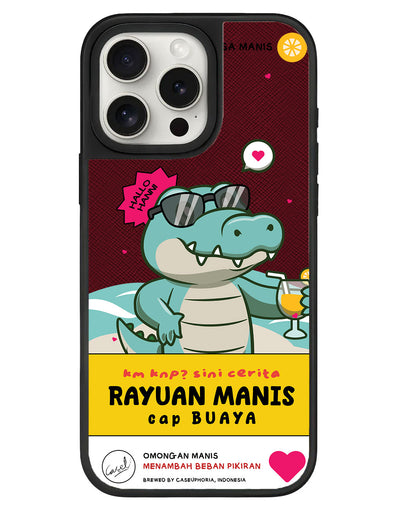 iPhone Leather Grip - Cap Buaya