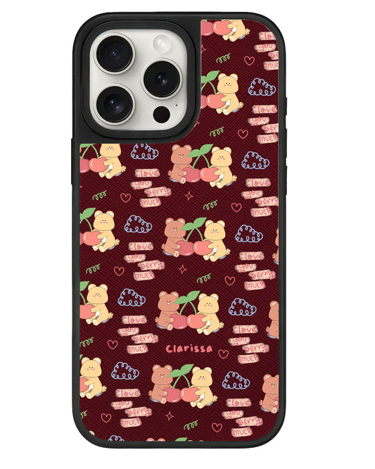 iPhone Leather Grip - Cherry Bear