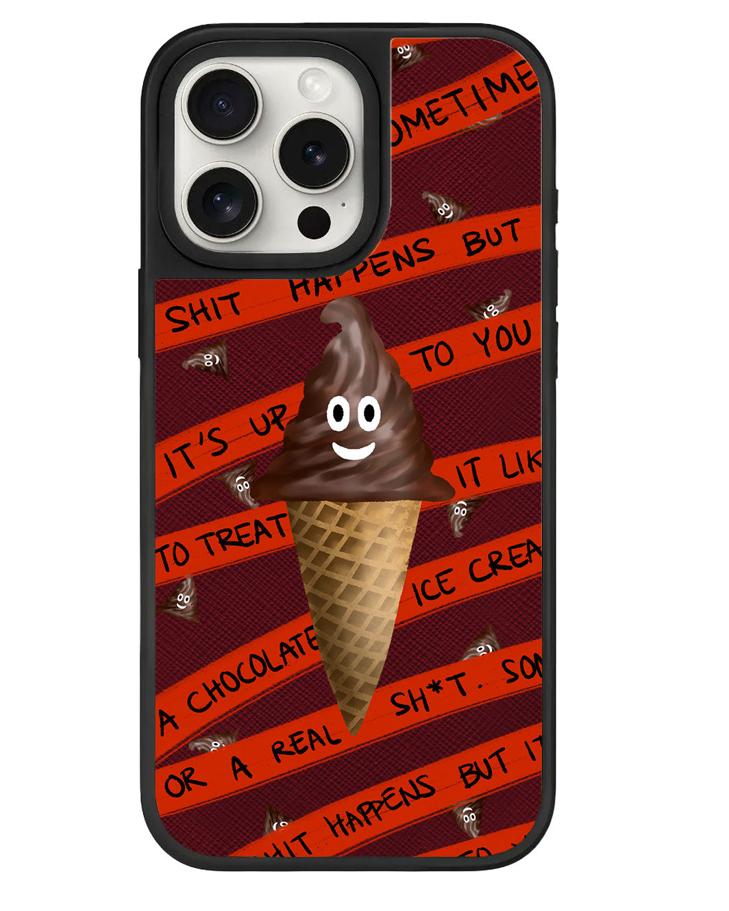 iPhone Leather Grip Case - Oh! Sh*t Happens