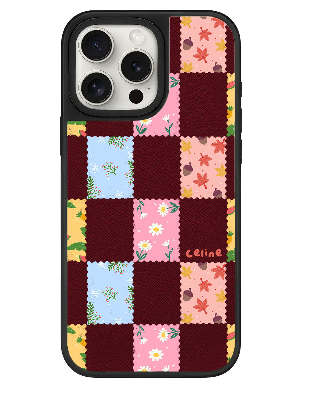 iPhone Leather Grip - Four Seasons Stamps