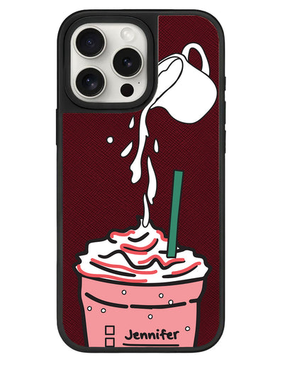 iPhone Leather Grip - Raspberry Frappe