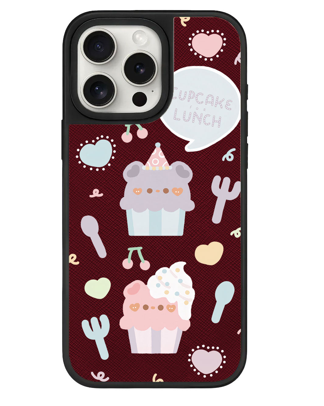 iPhone Leather Grip Case - Cupcake