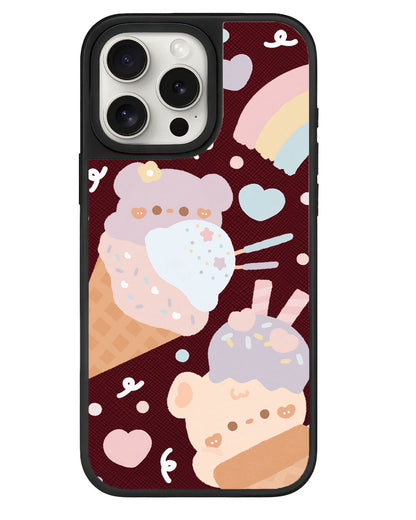 iPhone Leather Grip - Ice Cream for Teddy