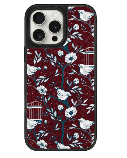 iPhone Leather Grip - Lovebird Monochrome