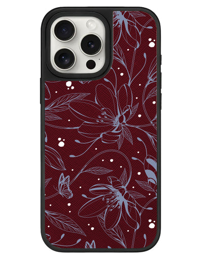 iPhone Leather Grip - Sketchy Flower & Butterfly 2.0