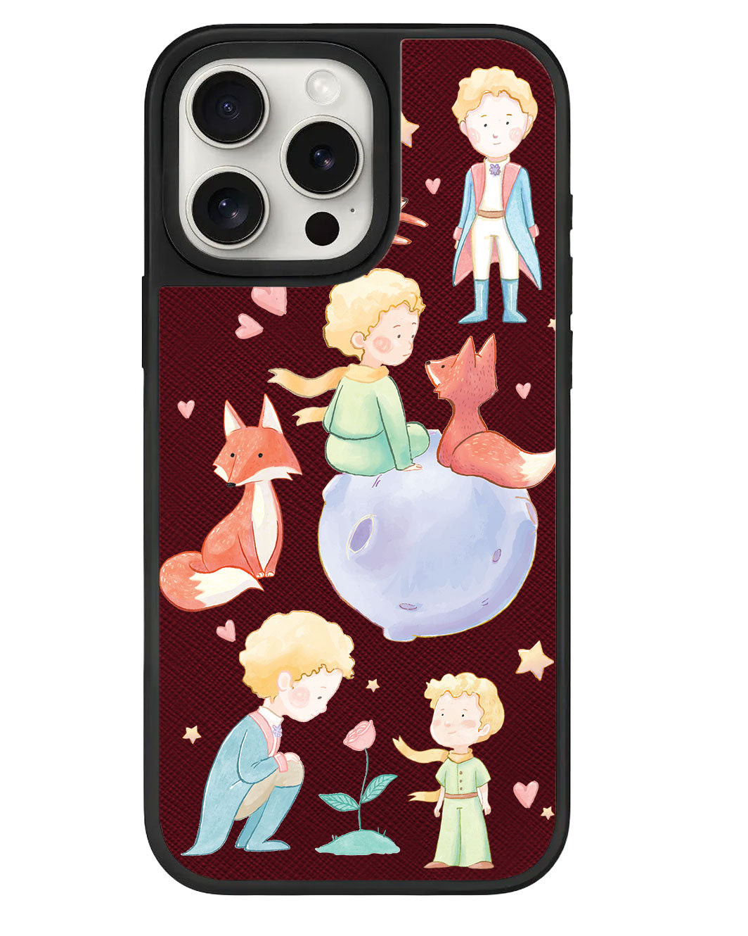 iPhone Leather Grip Case - Little Prince & Fox