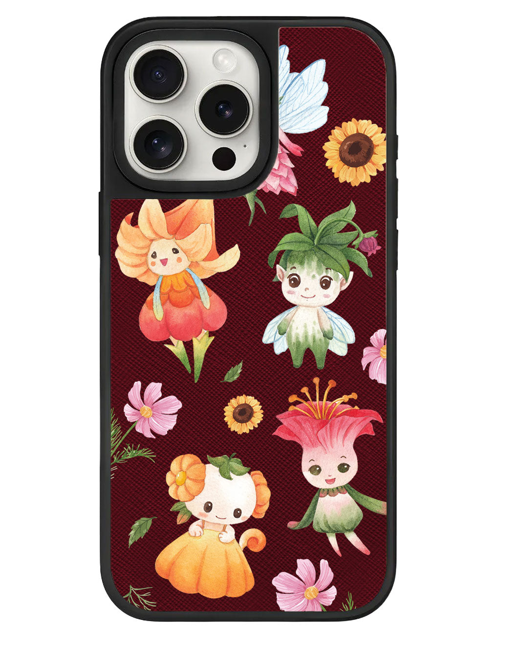 iPhone Leather Grip Case - Magical Garden